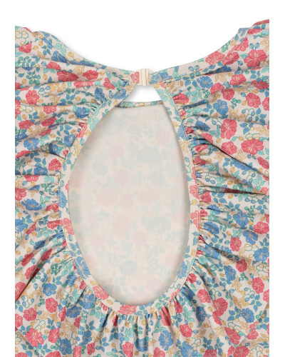 Manuca long sleeves frill swimsuit - foil