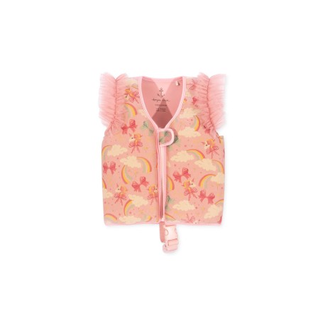 Amelia Swim Vest - Rainbow bow