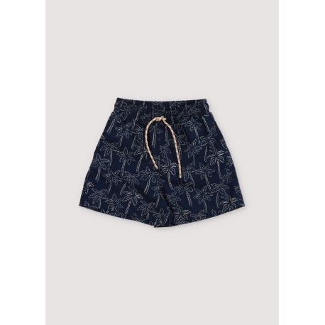 Swim shorts - palms navy
