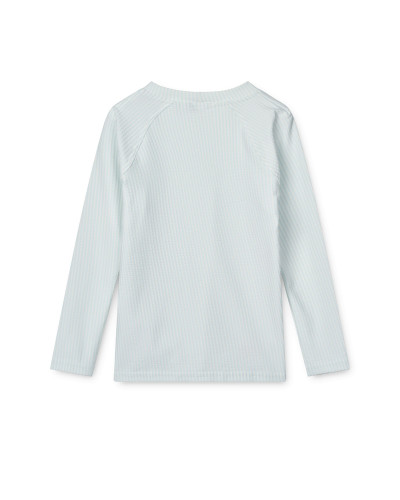 Noah swim tee seersucker - Pure sky