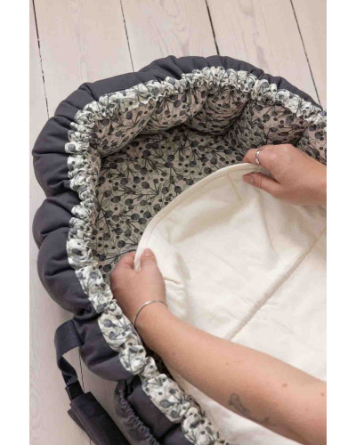 Sebra 3 in 1 baby nest - blue olive