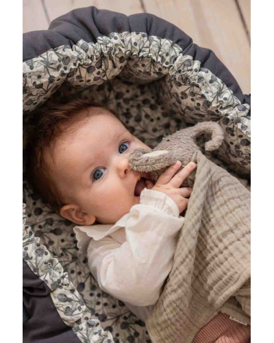 Sebra 3 in 1 baby nest - blue olive