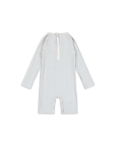 Aster swim onesie - tea stripe