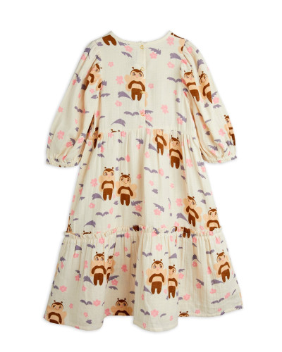 Muslin bee woven puff sleeve dress
