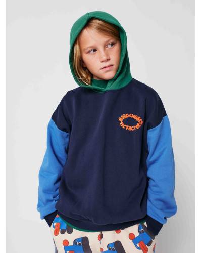 Tic Tac Toe color block hoodie
