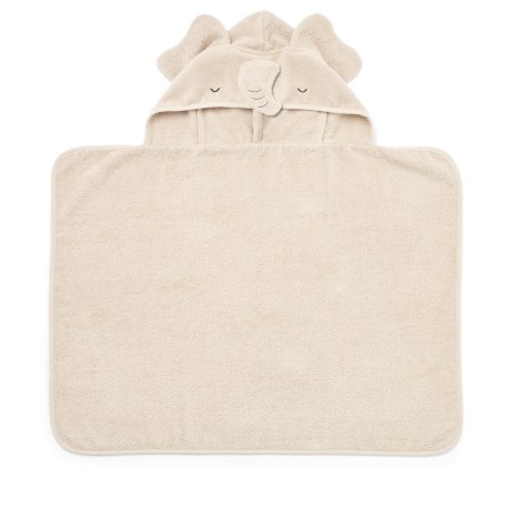 Vilas Hooded Elephant Baby Towel - Sandy