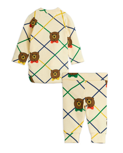 Bear check newborn baby set
