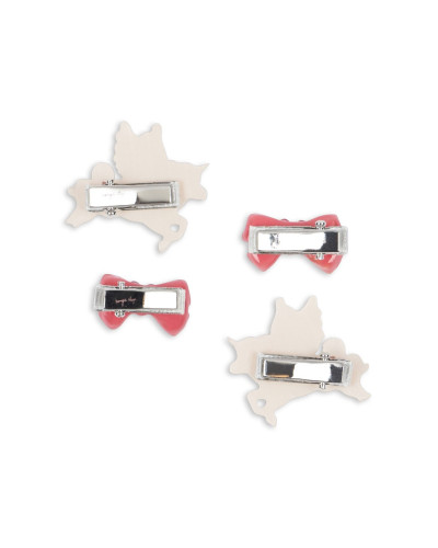 4 pack unicorn bow hair clips