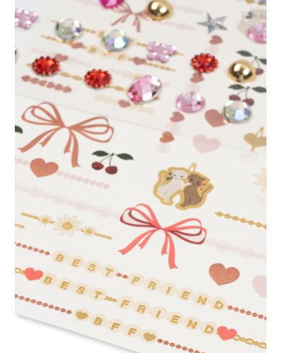 Jewellery tattoos and gem stones - heart