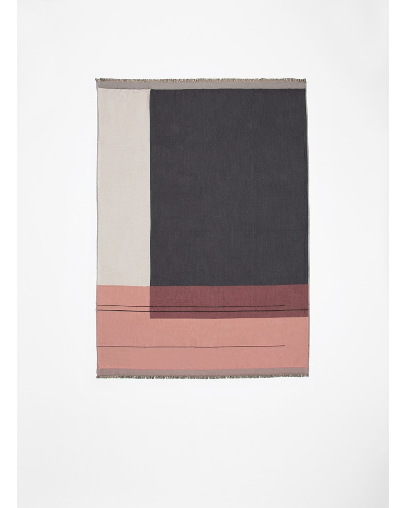 Colour block throw - Rose