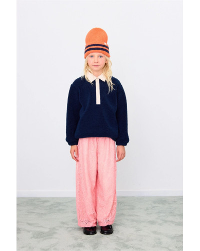 Lace fabric pants