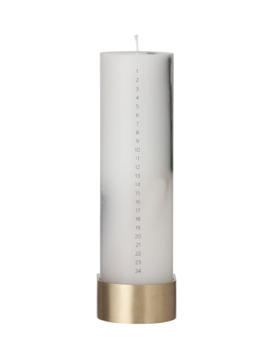Block candle holder- brass