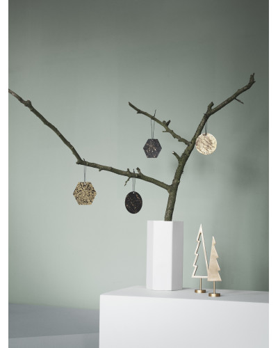 Patina Brass Ornaments - set of 4