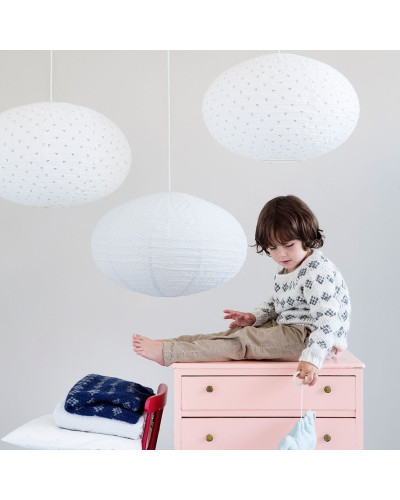 Ellipse lamp - navy dots