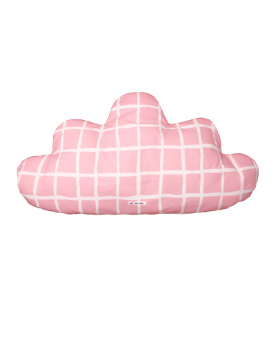 Cloud Pillow Large neon pink stars & stripes