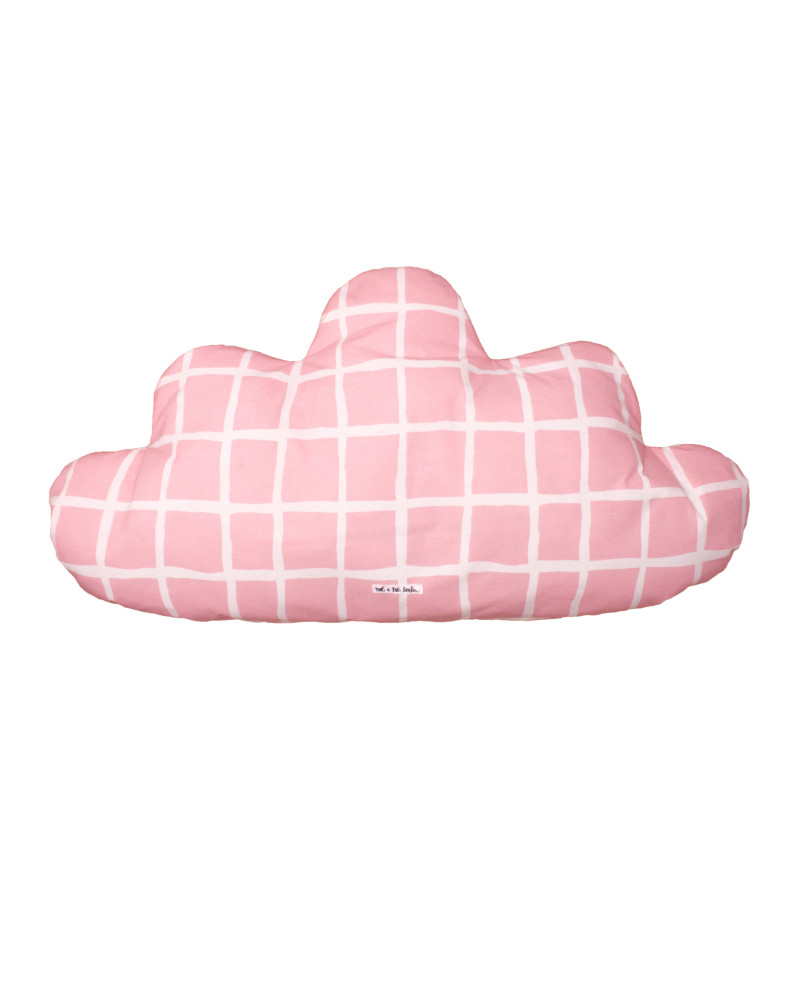 Cloud Pillow Large neon pink stars & stripes