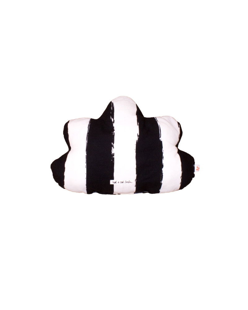 Cloud pillow small black XL stripes