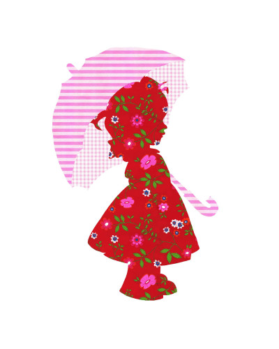 Girl with Umbrella looking to the right