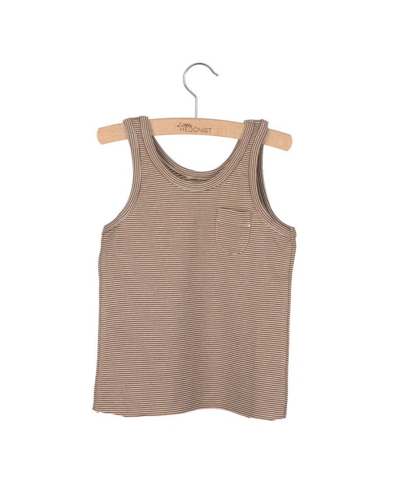 Tank top Lily - brown/white striped