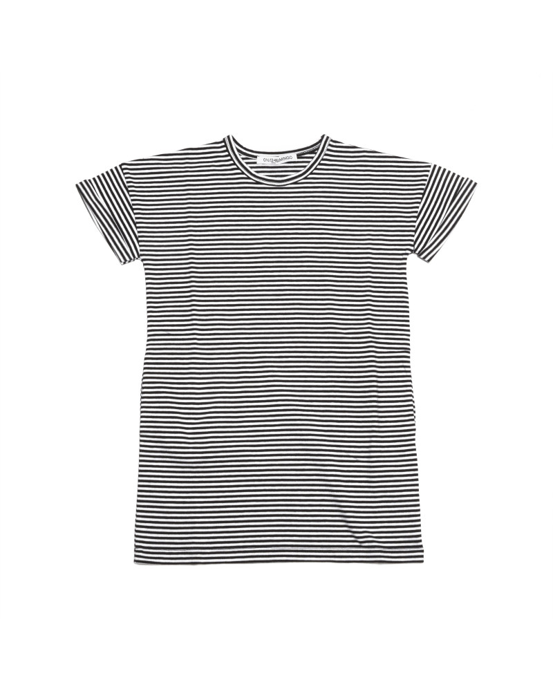 Tee dress B/W striped