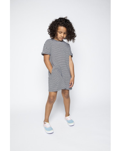 Tee dress B/W striped