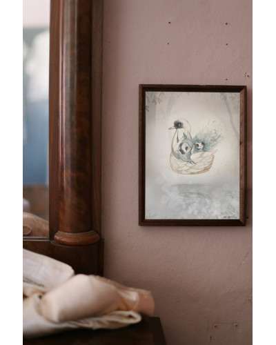 Mrs. Mighetto 2 pack  "Miss Bianca" and "Swan boat"print