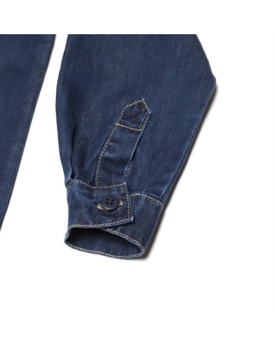 Long sleeved shirt denim dress