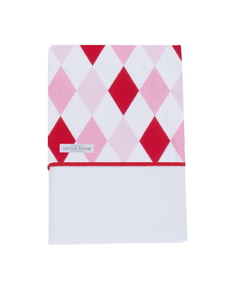 Fitted crib sheet - lozenge mint & beige