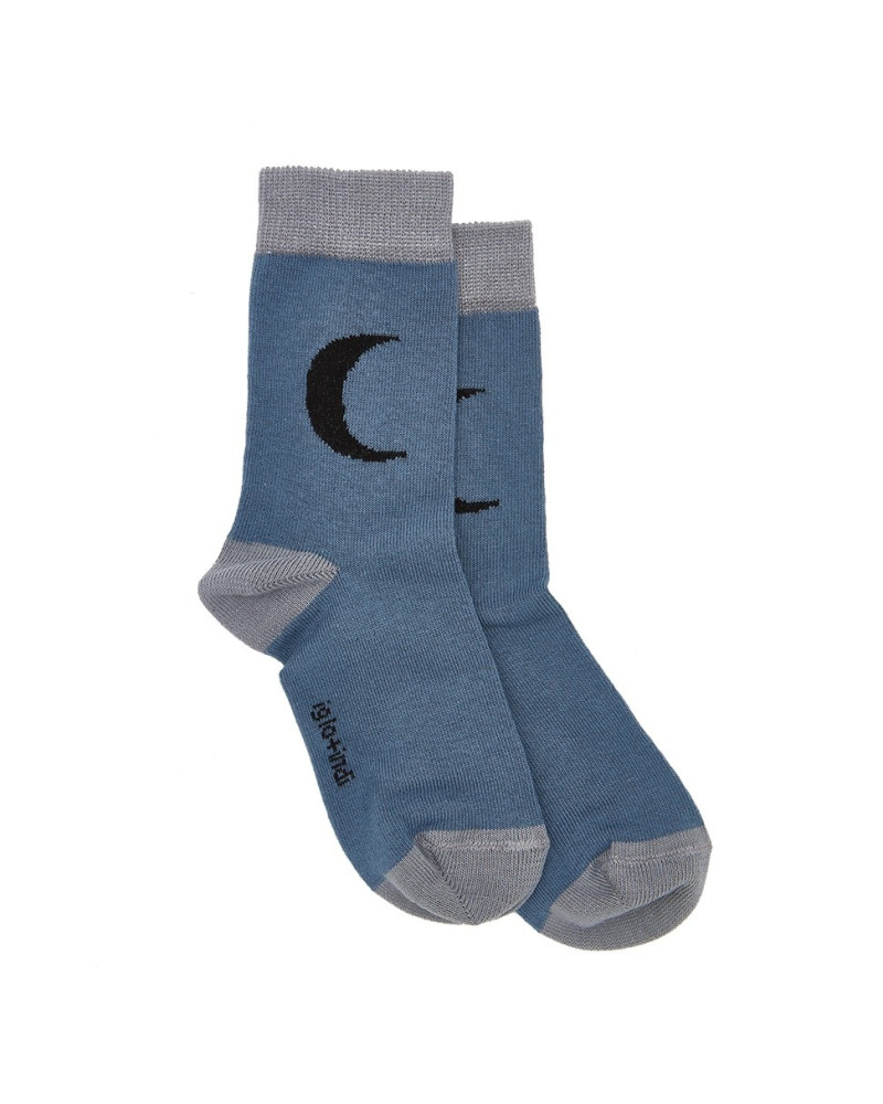 Moon socks - blue