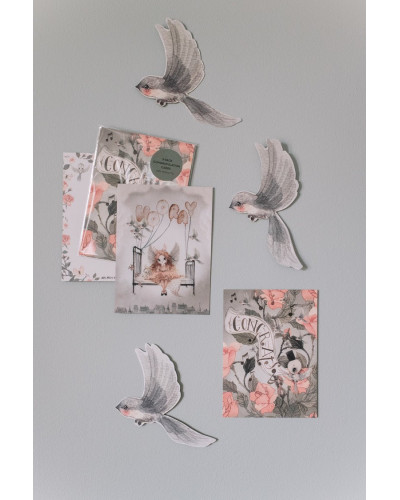 Mrs. Mighetto Greeting cards 2 pack - roses