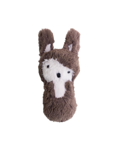 Plush rattle rabbit - soil brown
